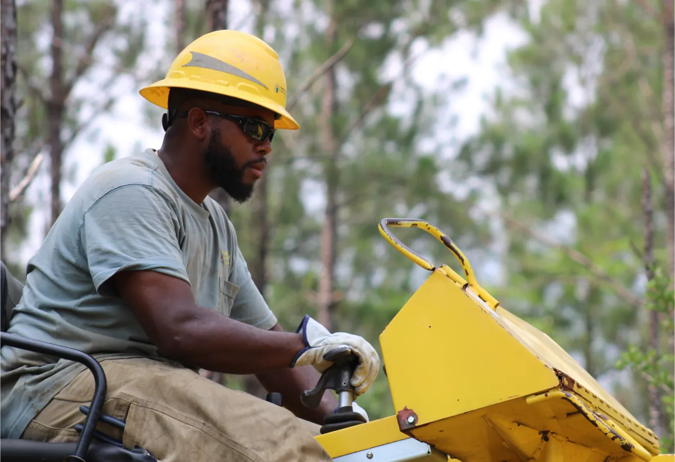 man working heavy machinery